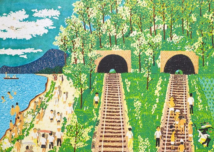 お値下げ中！！山下清トンネルのある風景リトグラフ